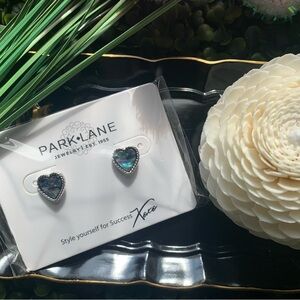 Park Lane “INDIGO” Iridescent Heart Earrings